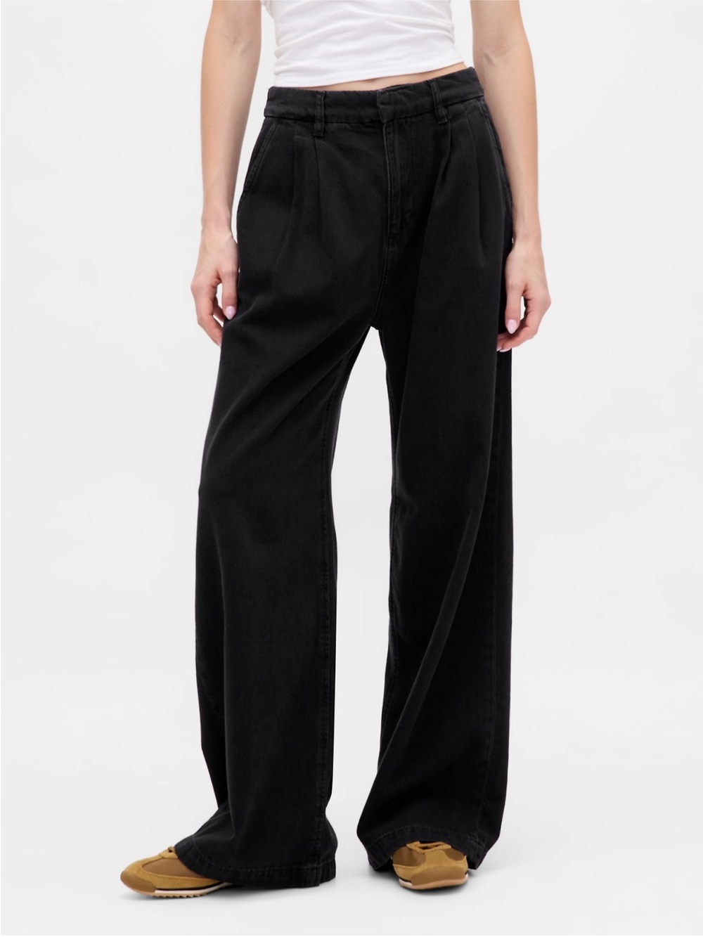 GAP Black ultra soft denim 365 Wide-Leg Jeans